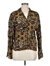 Milano 100% Polyester Paisley Gold Long Sleeve Blouse Size M - photo 1