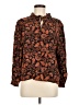 Elan 100% Rayon Brown Long Sleeve Blouse Size M - photo 1