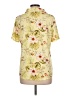 Cure Floral Yellow Short Sleeve Blouse Size L - photo 2