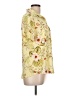 Cure Floral Yellow Short Sleeve Blouse Size L - photo 4