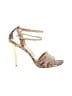 Stuart Weitzman Animal Print Gold Tan Sandals Size 10 - photo 1