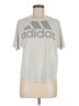 Adidas 100% Polyester Silver Active T-Shirt Size M - photo 1