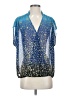 CAbi 100% Polyester Stars Blue Short Sleeve Blouse Size S - photo 1