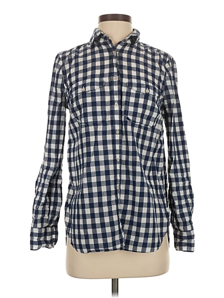 Pre-owned Jcrew Long Sleeve Button Down Shirt In Blue