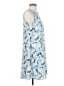 Halogen 100% Polyester Print Blue Casual Dress Size XS - photo 4