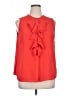 Karl Lagerfeld Paris 100% Polyester Red Sleeveless Blouse Size XL - photo 1