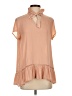 Ro & De Tan Short Sleeve Turtleneck Size S - photo 1