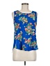 E&M Collection 100% Polyester Blue Sleeveless Blouse Size M - photo 1