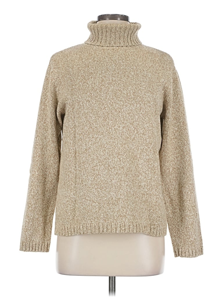 Pre-owned Liz Claiborne Turtleneck Sweater In Tan