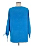 Lands' End 100% Polyester Blue Long Sleeve Blouse Size 8 - photo 2