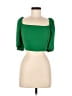 Shein 100% Polyester Green 3/4 Sleeve Blouse Size M - photo 1