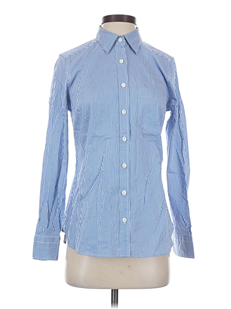 Pre-owned Jcrew Long Sleeve Button Down Shirt In Blue