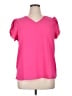 Unbranded 100% Polyester Pink Short Sleeve Top Size XL - photo 1