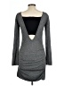 Express Solid Gray Casual Dress Size L - photo 2