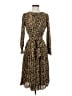 J.Crew 100% Polyester Animal Print Brown Cocktail Dress Size 00 - photo 1