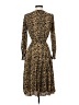 J.Crew 100% Polyester Animal Print Brown Cocktail Dress Size 00 - photo 2