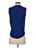 Timing Blue Sleeveless Button-Down Shirt Size S - photo 2