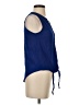 Timing Blue Sleeveless Button-Down Shirt Size S - photo 4