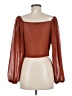Shein Brown Long Sleeve Blouse Size 8 - 10 - photo 2