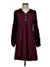 Escapada 100% Rayon Chevron-herringbone Burgundy Casual Dress Size S - photo 1