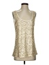 Maria Gabrielle 100% Polyester Gold Sleeveless Top Size S - photo 1