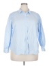 Old Navy 100% Cotton Blue 3/4 Sleeve Button-Down Shirt Size 2X - photo 1