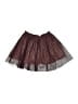 Peek... 100% Polyester Metallic Burgundy Skirt Size 4 - 5 - photo 2