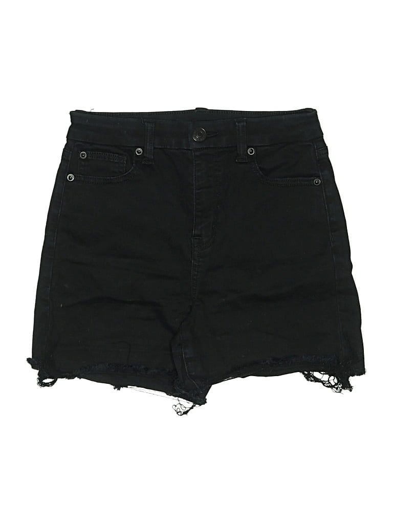 Pre-owned American Eagle Outfitters Denim Shorts In Black