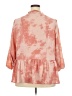 Fred David 100% Polyester Tie-dye Pink 3/4 Sleeve Blouse Size 2X - photo 2