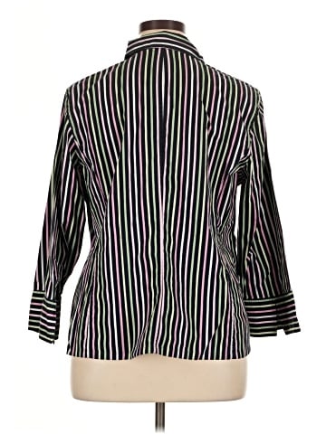 Jones New York Signature 3/4 Sleeve Button-Down Shirt (view 2)