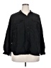 Old Navy Solid Black 3/4 Sleeve Button-Down Shirt Size 2X - photo 1