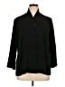 Blanque Black 3/4 Sleeve Button-Down Shirt Size 0X (0) - photo 1