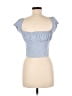Polly Blue Short Sleeve Top Size 6 - photo 2