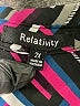 Relativity 100% Polyester Chevron-herringbone Purple Long Sleeve Blouse Size 2X - photo 7