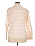 Talbots 100% Cotton Stripes Orange Long Sleeve Button-Down Shirt Size 14 - photo 2