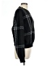 Unbranded 100% Polyester Checkered-gingham Black Pullover Sweater Size L - photo 4