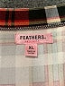 Feathers Plaid Burgundy Long Sleeve Blouse Size XL - photo 7
