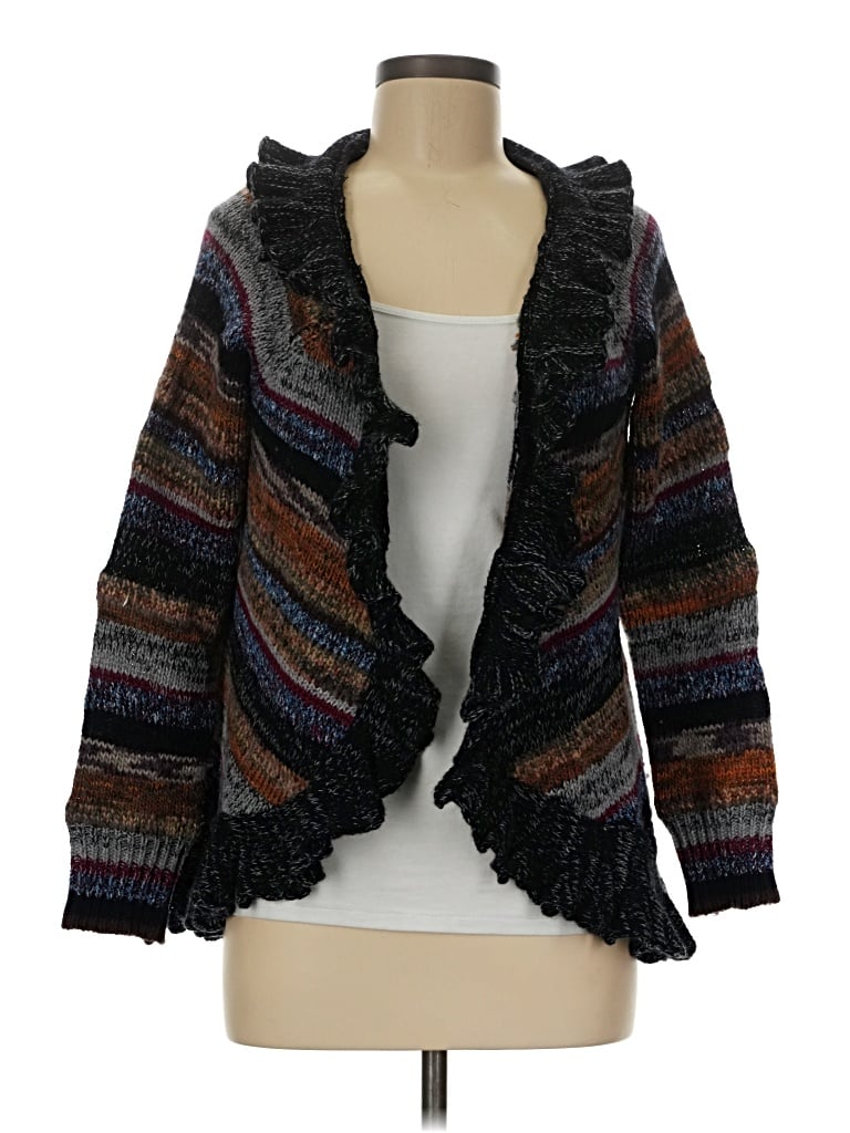 Pre-owned Susan Bristol Cardigan Sweater In Black