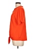 AB Studio Orange Short Sleeve Blouse Size L - photo 5