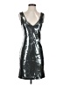 Aqua Metallic Silver Cocktail Dress Size S - photo 1