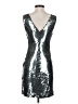 Aqua Metallic Silver Cocktail Dress Size S - photo 2