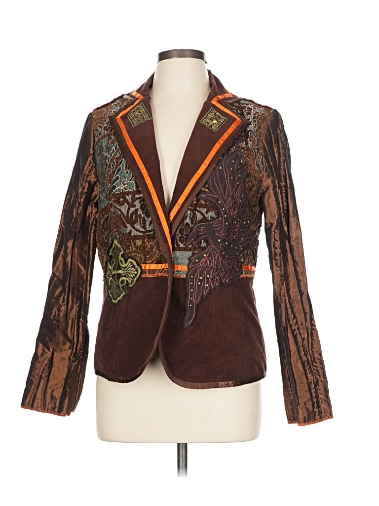 Pre-owned Basil And Maude Blazer Jacket In Brown