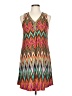Studio One Chevron-herringbone Orange Casual Dress Size 10 (petite) - photo 1
