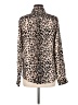 C. Wonder Animal Print Tan Long Sleeve Blouse Size M - photo 2