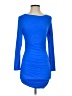 Unbranded Solid Blue Cocktail Dress Size XS - photo 1