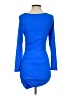 Unbranded Solid Blue Cocktail Dress Size XS - photo 2