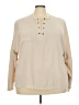 Unbranded 100% Polyester Ivory Long Sleeve Blouse Size 4X - photo 1