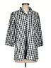 Assorted Brands 100% Cotton Checkered-gingham Gray 3/4 Sleeve Button-Down Shirt Size S - photo 1