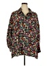 Emily Wonder 100% Polyester Floral Black 3/4 Sleeve Blouse Size 2X - photo 1