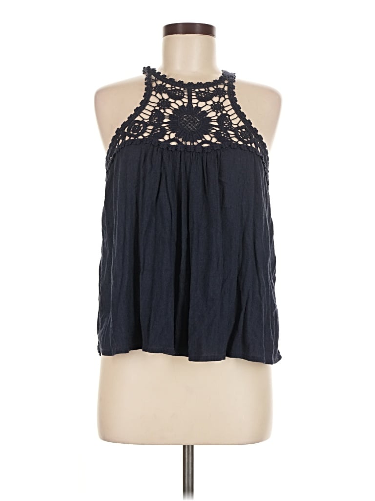 Pre-owned Hollister Sleeveless Blouse In Blue